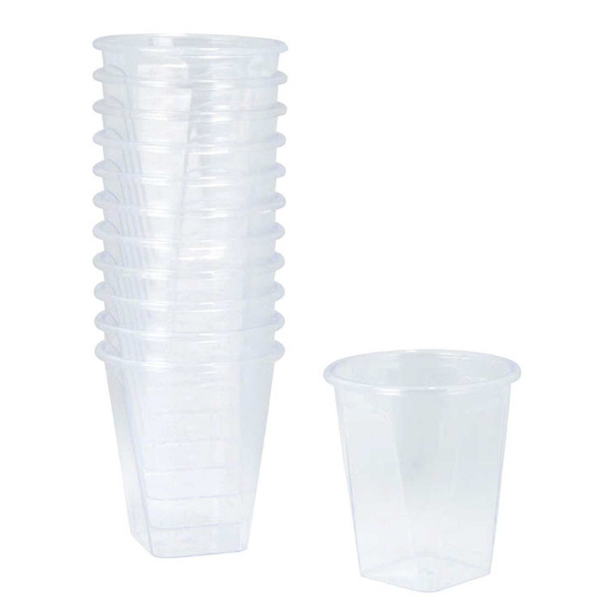 HOMEA Lot de 12 Verrines en Plastique Réutilisable  Shooter  60ml Transparent