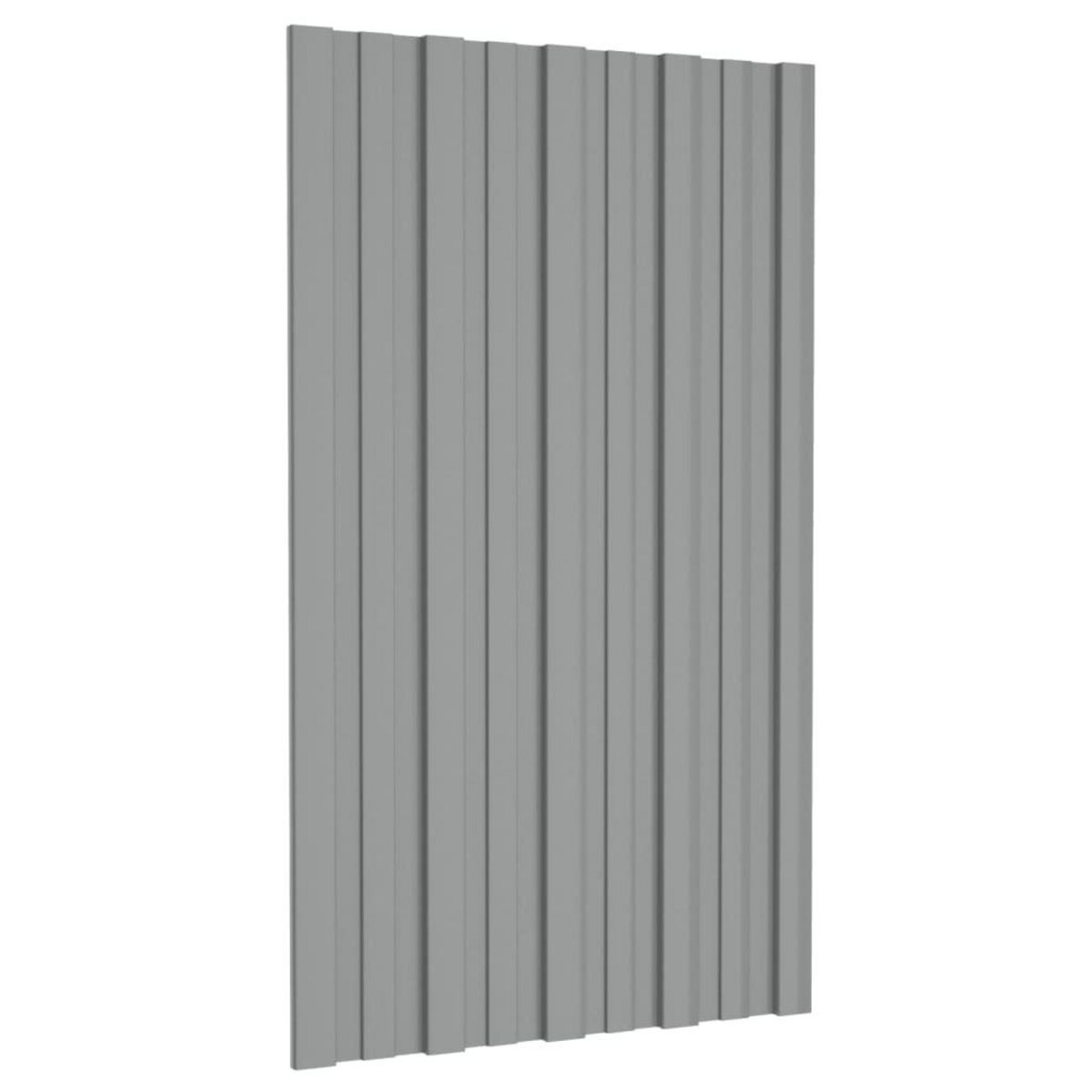 VIDAXL Panneaux de toiture 12 pcs Acier galvanise Gris 80x45 cm