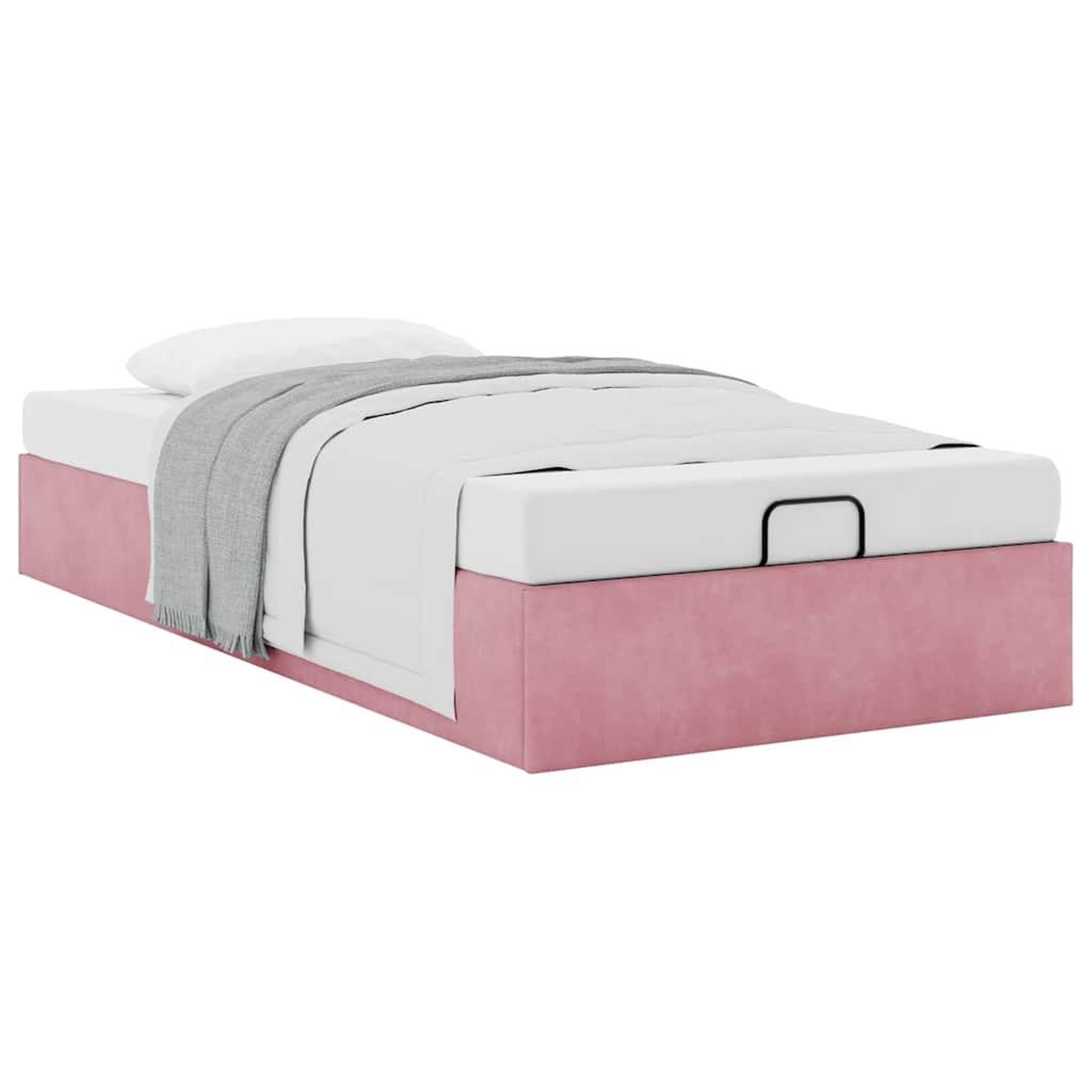 Voir la diapositive 5 : VIDAXL Cadre de lit ottoman sans matelas rose 80x200 cm velours
