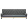 Voir la diapositive 4 : VIDAXL Canape-lit avec accoudoirs gris fonce tissu