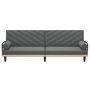 Voir la diapositive 4 : VIDAXL Canape-lit avec accoudoirs gris fonce tissu