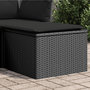 Voir la diapositive 1 : VIDAXL Tabouret de jardin avec coussin noir 55x55x37 cm resine tressee