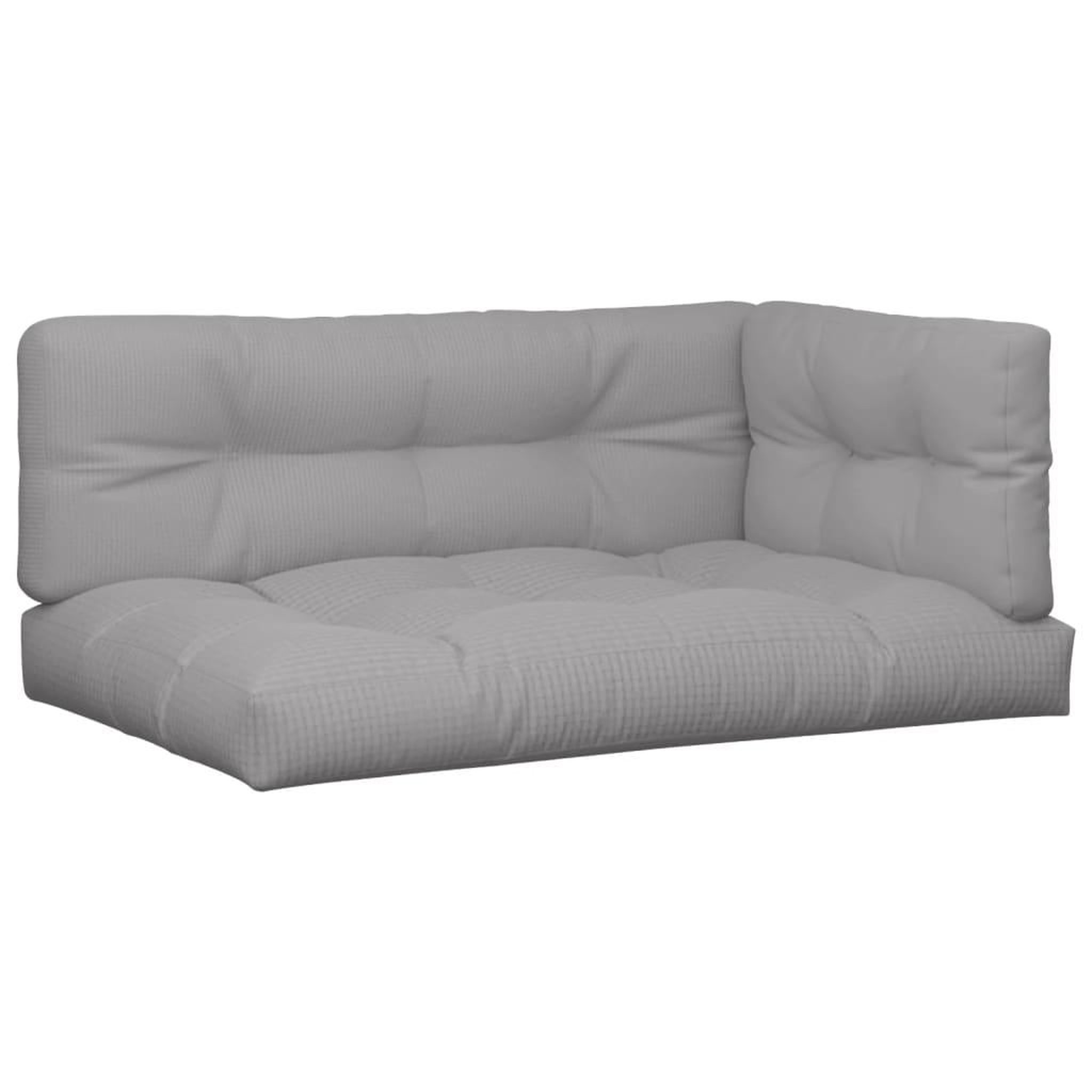 Voir la diapositive 2 : VIDAXL Coussins de palette lot de 7 gris tissu