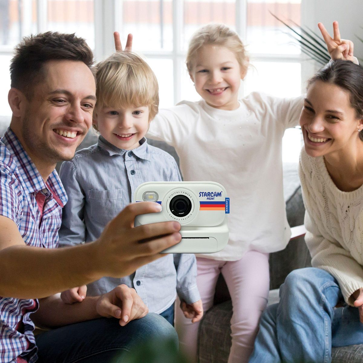 Lexibook Starcam® Print, appareil photo à impression instantanée avec capteur de 1,3 mm, carte SD et kit de personnalisation des photos