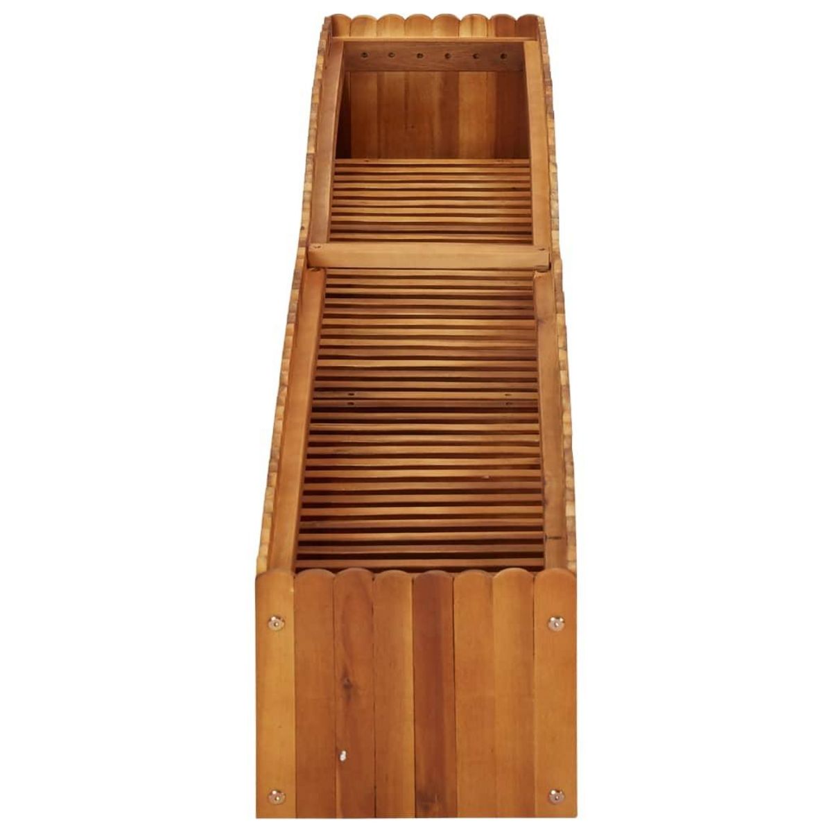 VIDAXL Lit sureleve de jardin 200x30x25 cm Bois massif d'acacia