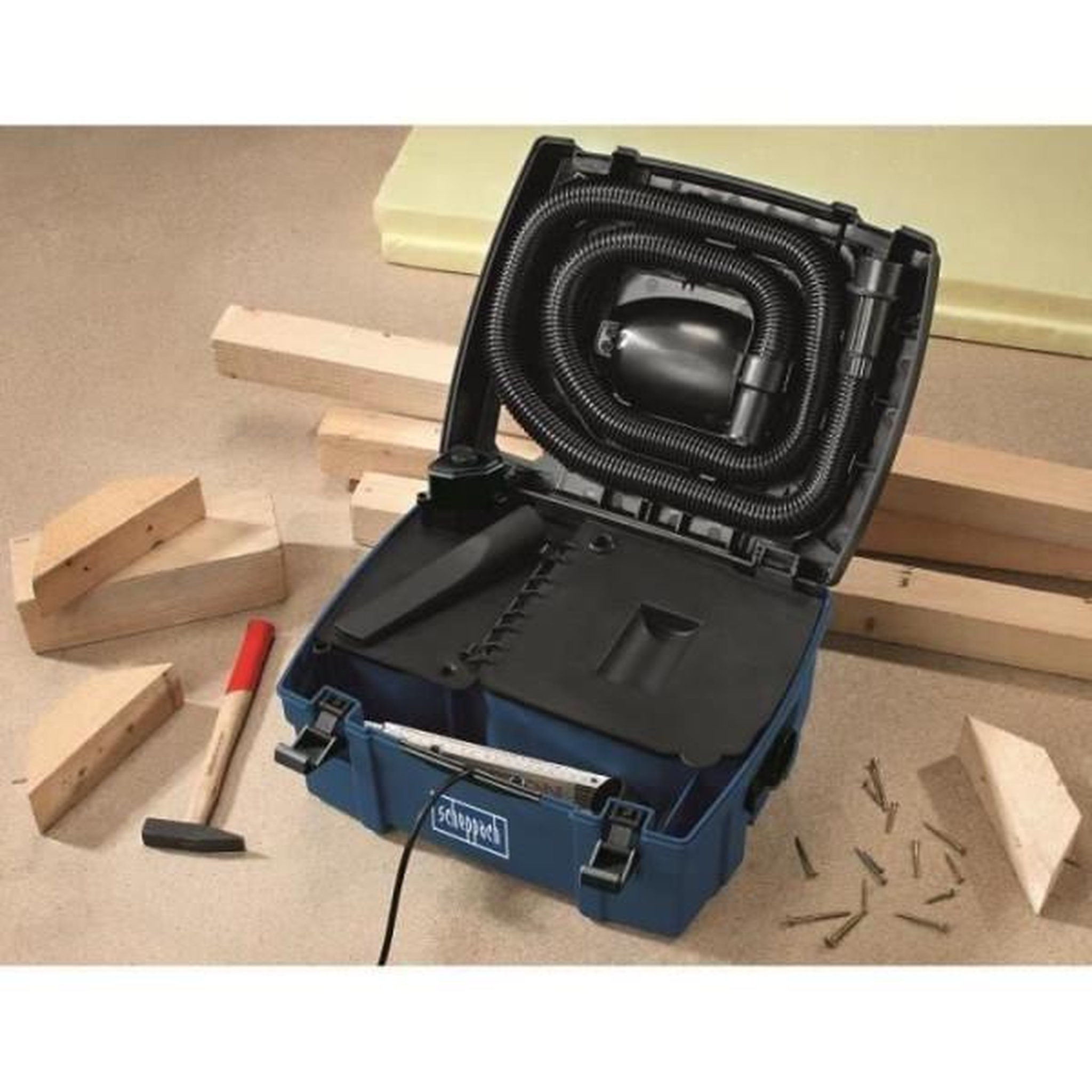 Voir la diapositive 3 : SCHEPPACH Aspirateur compact de chantier scheppach - hd2p - cuve polypropylene 5l - 1250w