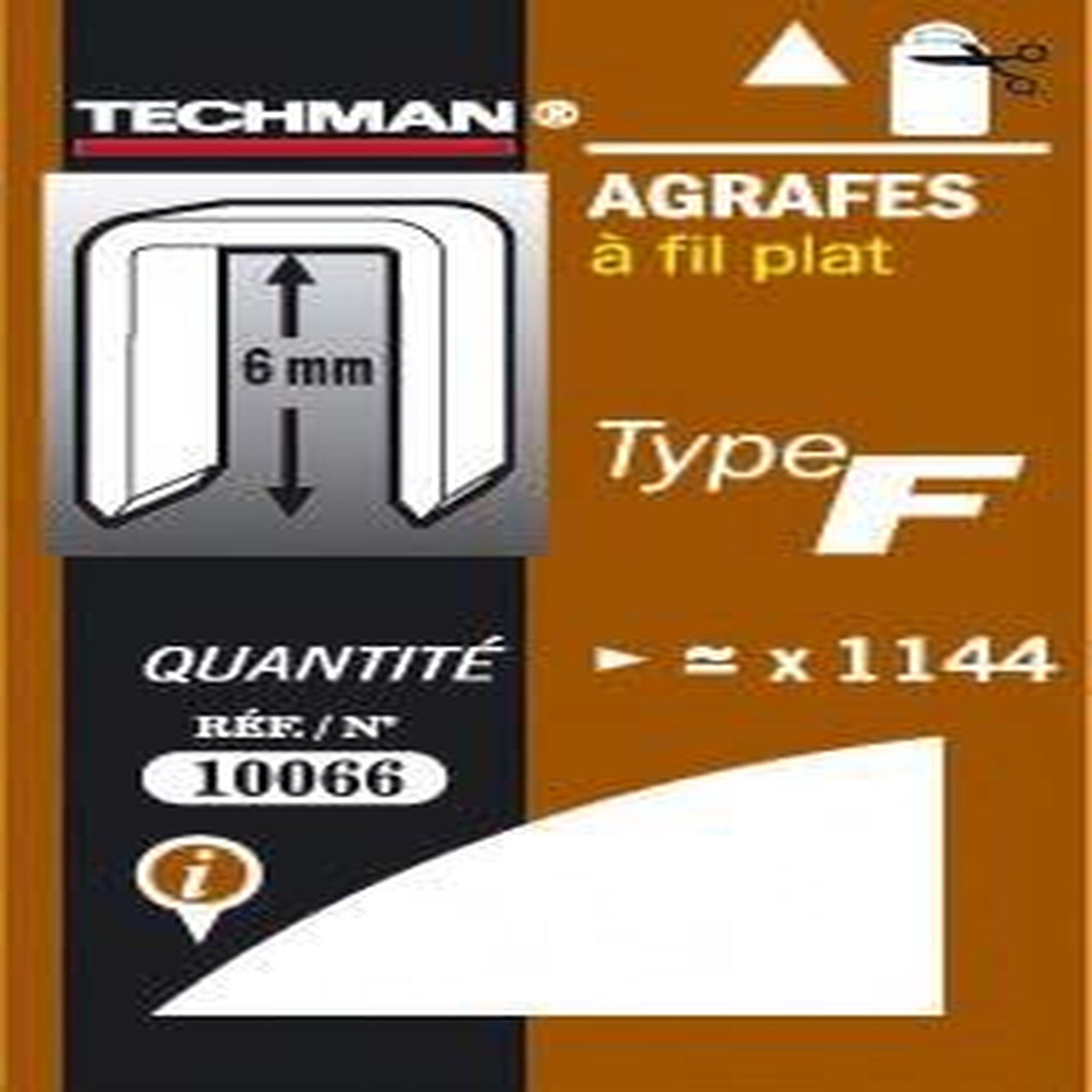 TECHMAN Agrafes 8 mm - type F