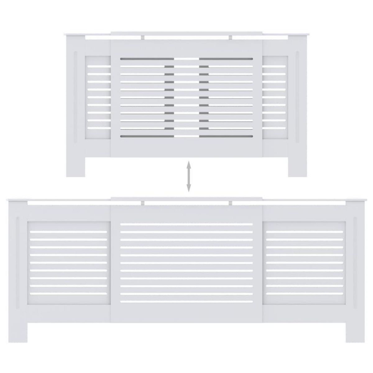 VIDAXL Cache-radiateur MDF Blanc 205 cm