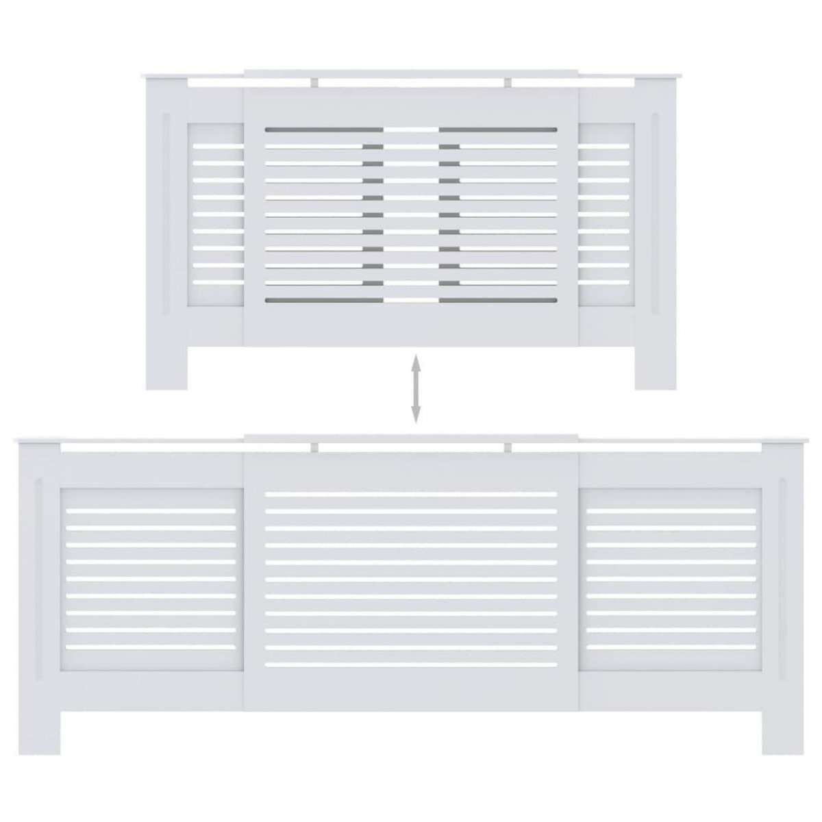 VIDAXL Cache-radiateur MDF Blanc 205 cm
