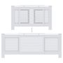 Voir la diapositive 5 : VIDAXL Cache-radiateur MDF Blanc 205 cm