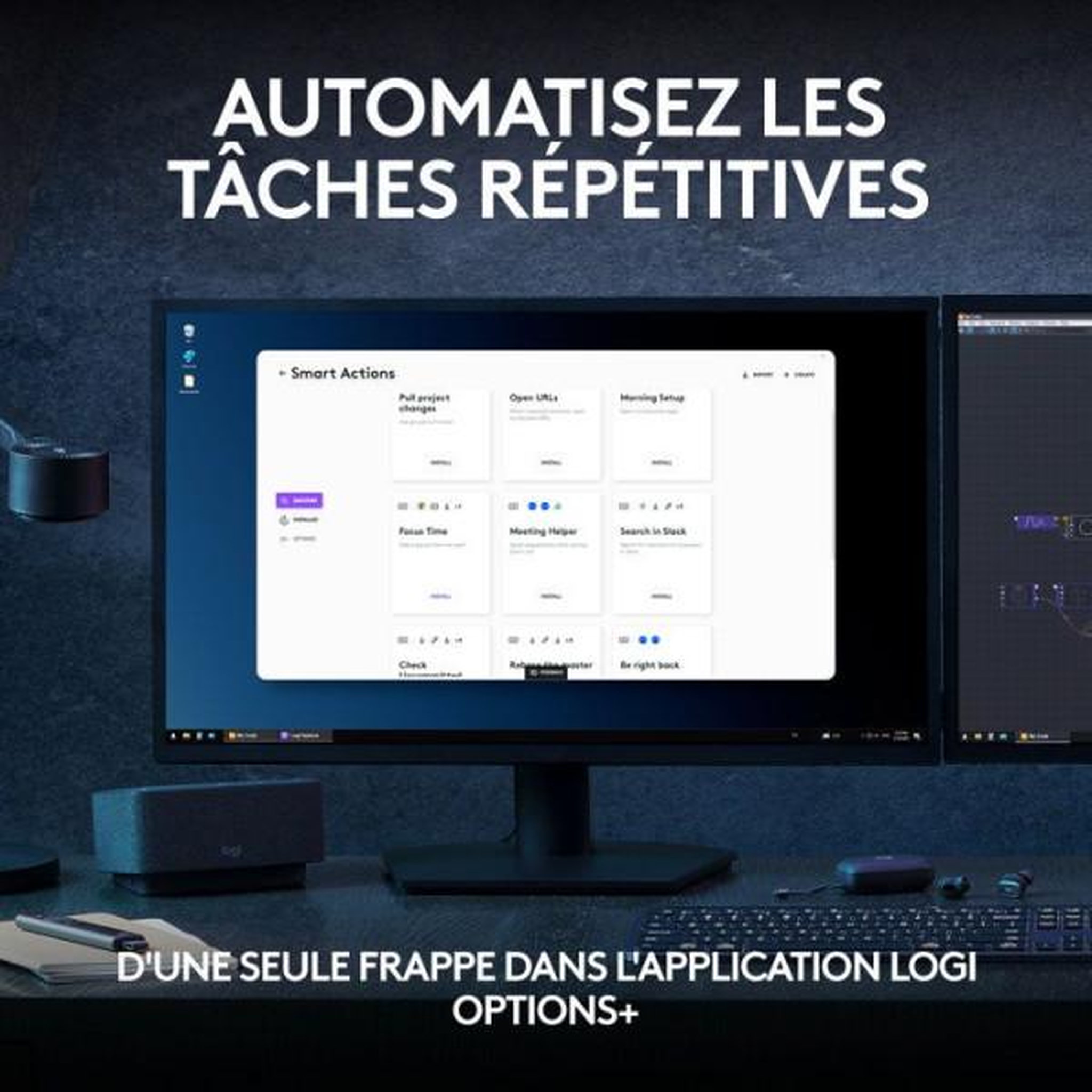Voir la diapositive 3 : Logitech Clavier sans fil Azerty Logitech MX Keys S Plus Noir