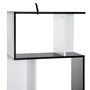 Voir la diapositive 4 : HOMCOM Bibliothèque étagère meuble de rangement design contemporain en S 4 étagères 60L x 24l x 148H cm noir blanc