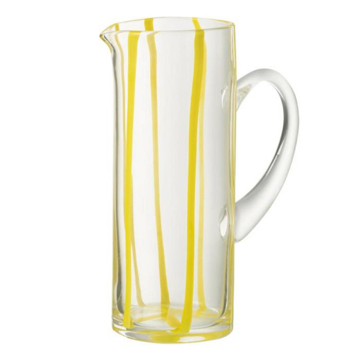 Paris Prix Carafe Rayures en Verre  Ophelie  25cm Jaune