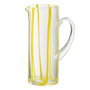 Voir la diapositive 1 : Paris Prix Carafe Rayures en Verre  Ophelie  25cm Jaune