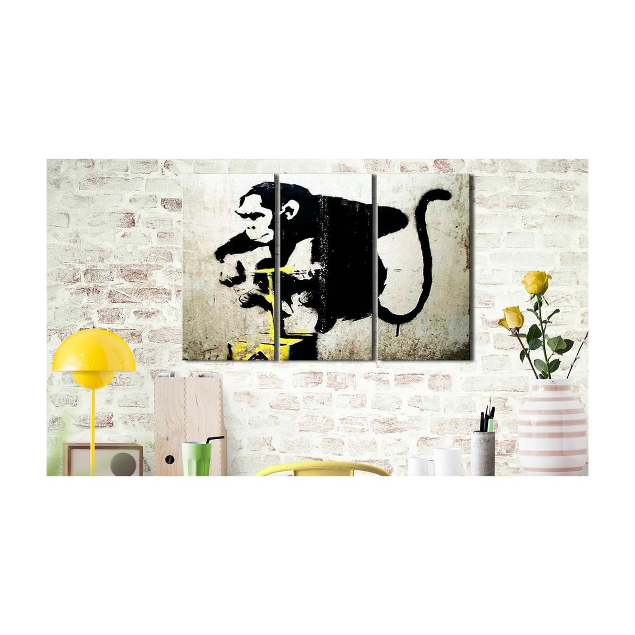 Voir la diapositive 2 : Paris Prix Tableau Imprimé  Monkey TNT Detonator - Banksy