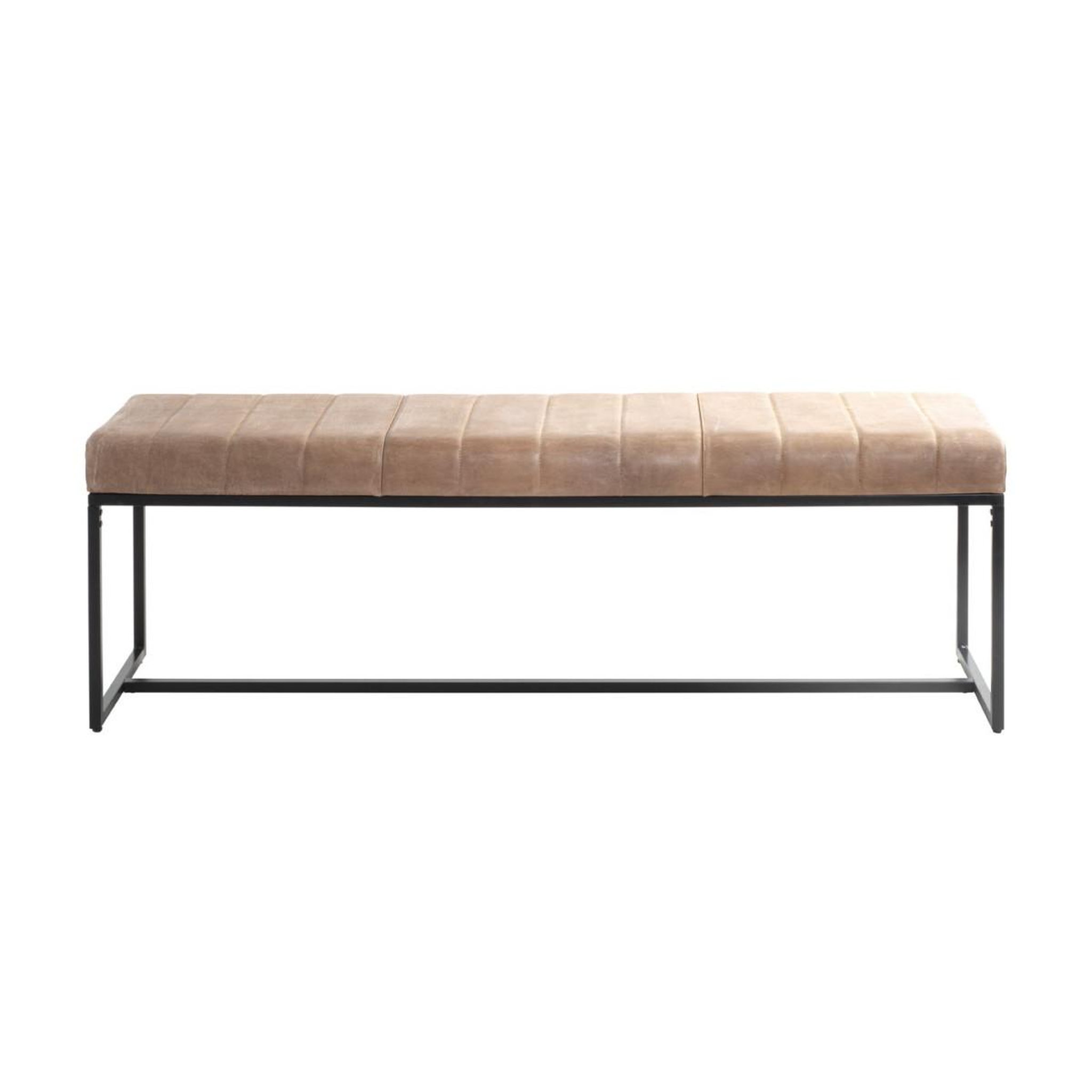 Voir la diapositive 2 : Paris Prix Banc en cuir design  rida  150cm marron & noir