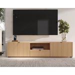 BEST MOBILIER Judy - meuble tv 179 cm - 2 portes, 1 tiroir et 1 niche. Coloris disponibles : Marron