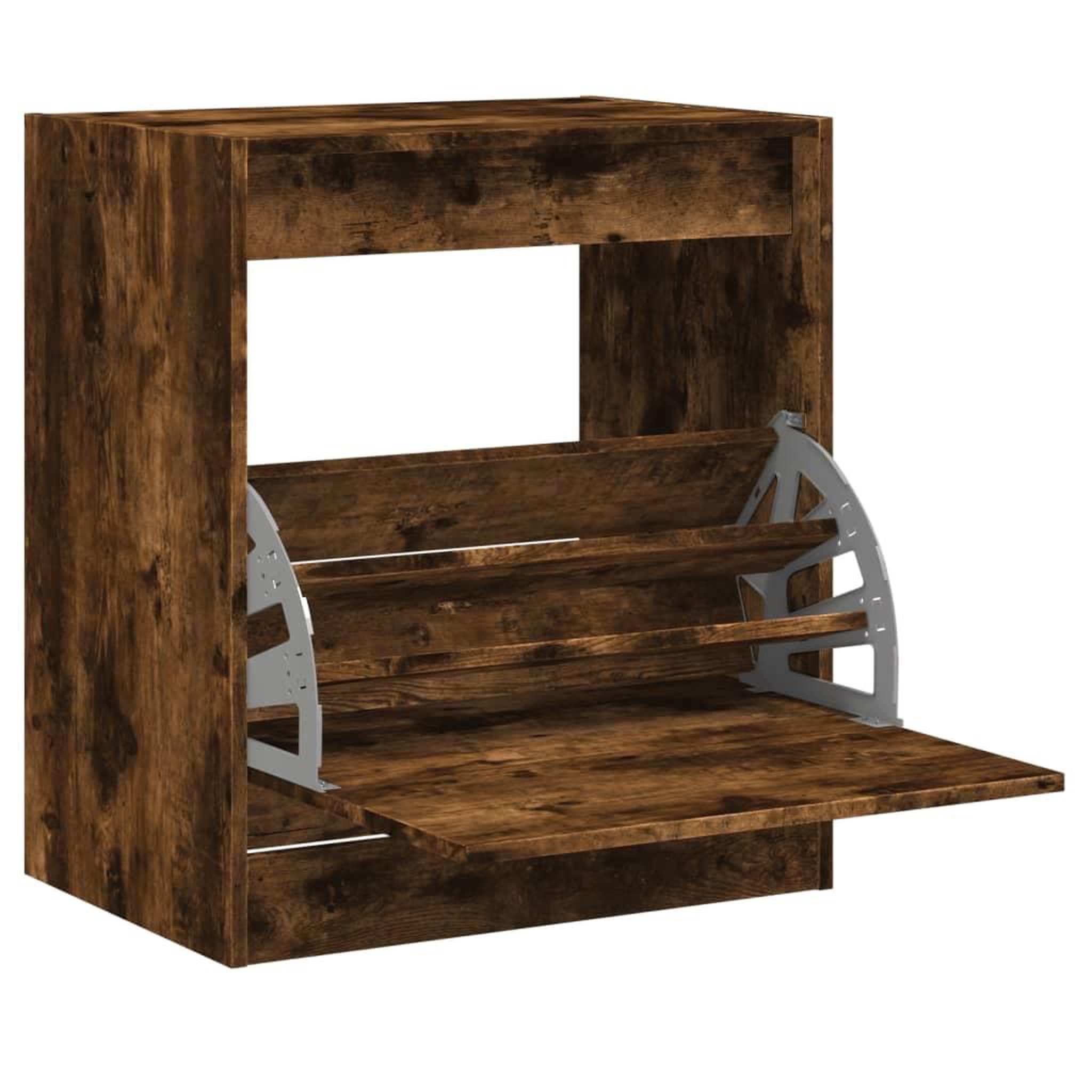 Voir la diapositive 2 : VIDAXL Armoire a chaussures chene fume 60x42x69 cm bois d'ingenierie