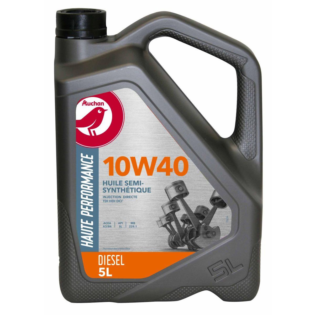 AUCHAN  Huile moteur diesel 10W40 5 L