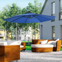 Voir la diapositive 2 : OUTSUNNY Parasol déporté octogonal inclinable rabattable diamètre 2,97 m parasol de jardin avec pied en croix bleu