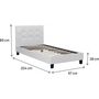 Voir la diapositive 3 : Habitat et Jardin Lit simple en pvc  Julia  - 90 x 190 cm - Blanc