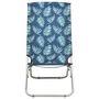 Voir la diapositive 3 : VIDAXL Chaises de plage pliables lot de 2 Motif de feuilles Tissu