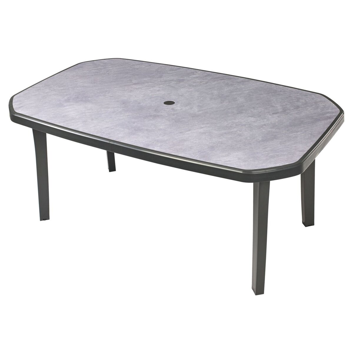 Table de jardin - 165x100cm - Gris - MIAMI