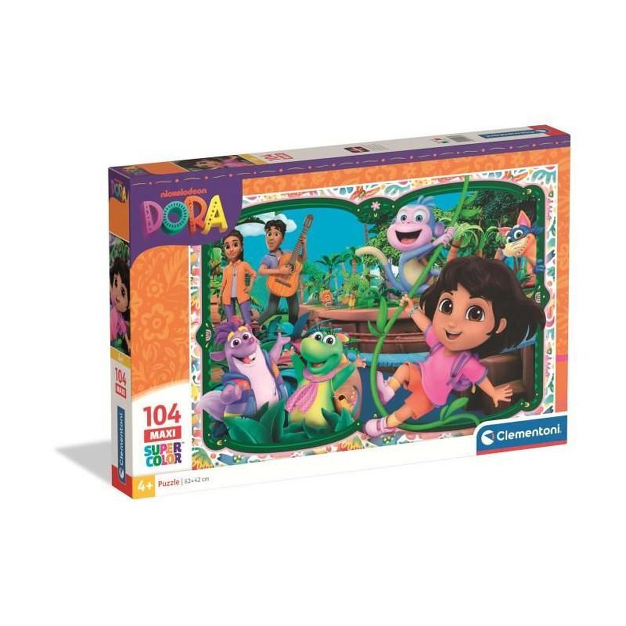 CLEMENTONI Puzzle 104 pièces Maxi Dora l’exploratrice – Enfant – Clementoni