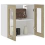 Voir la diapositive 4 : VIDAXL Armoire en verre suspendue Chene sonoma Bois d'ingenierie
