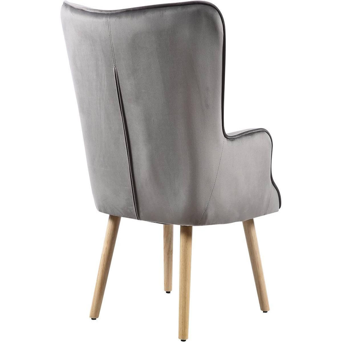 Habitat et Jardin Fauteuil style scandinave velours  Odense  - 73 x 81 x 92.5 cm - 1 place - Gris