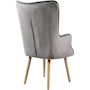 Voir la diapositive 4 : Habitat et Jardin Fauteuil style scandinave velours  Odense  - 73 x 81 x 92.5 cm - 1 place - Gris