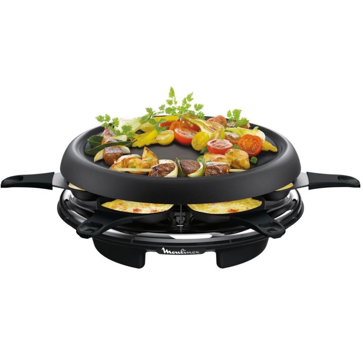 MOULINEX Appareil à raclette 6 personnes 700w + plancha + crêpière - re151812