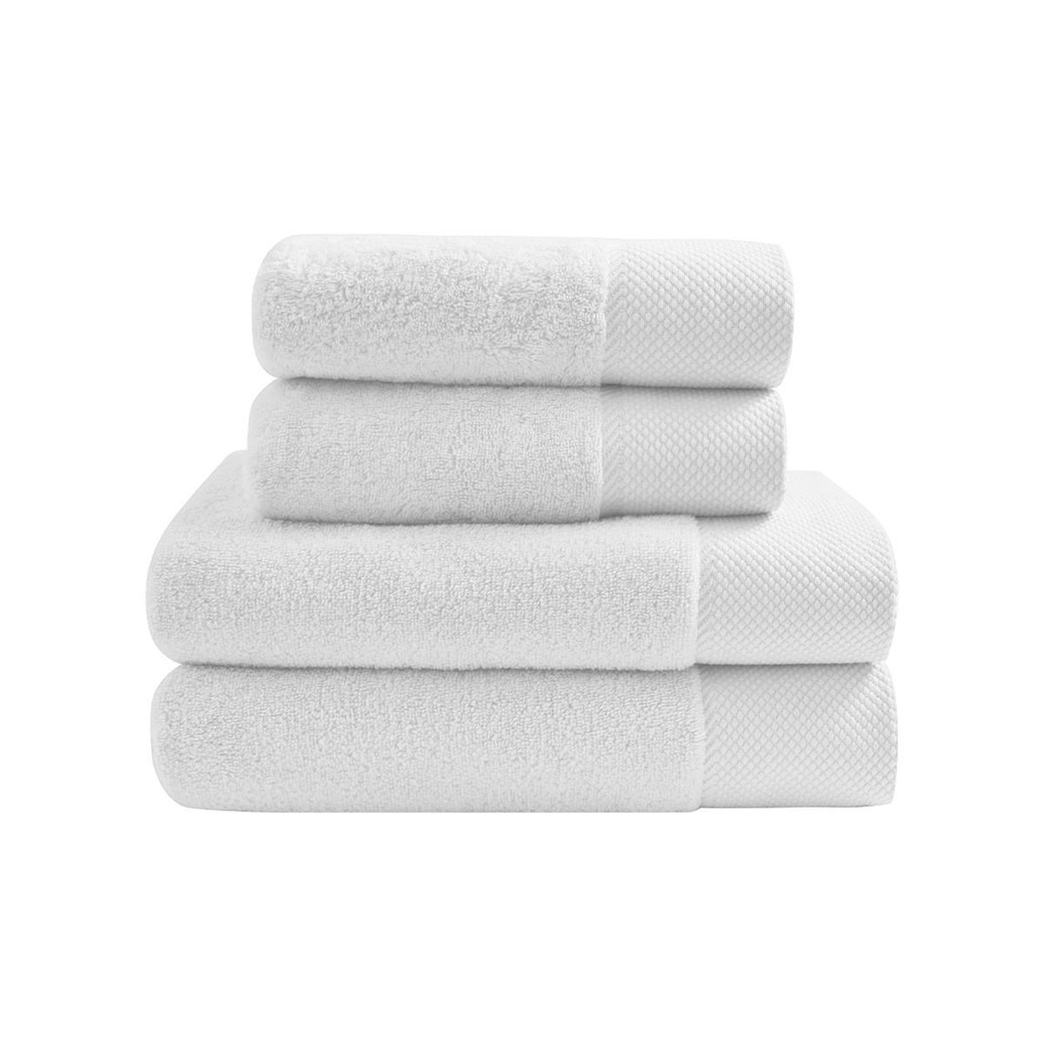 Voir la diapositive 1 : Sensei Maison Ensemble de bain 4 pièces Zéro Twist SENSOFT (2 draps de bain + 2 serviettes)