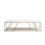 Voir la diapositive 1 : TOILINUX Table basse contemporaine effet travertin - Beige