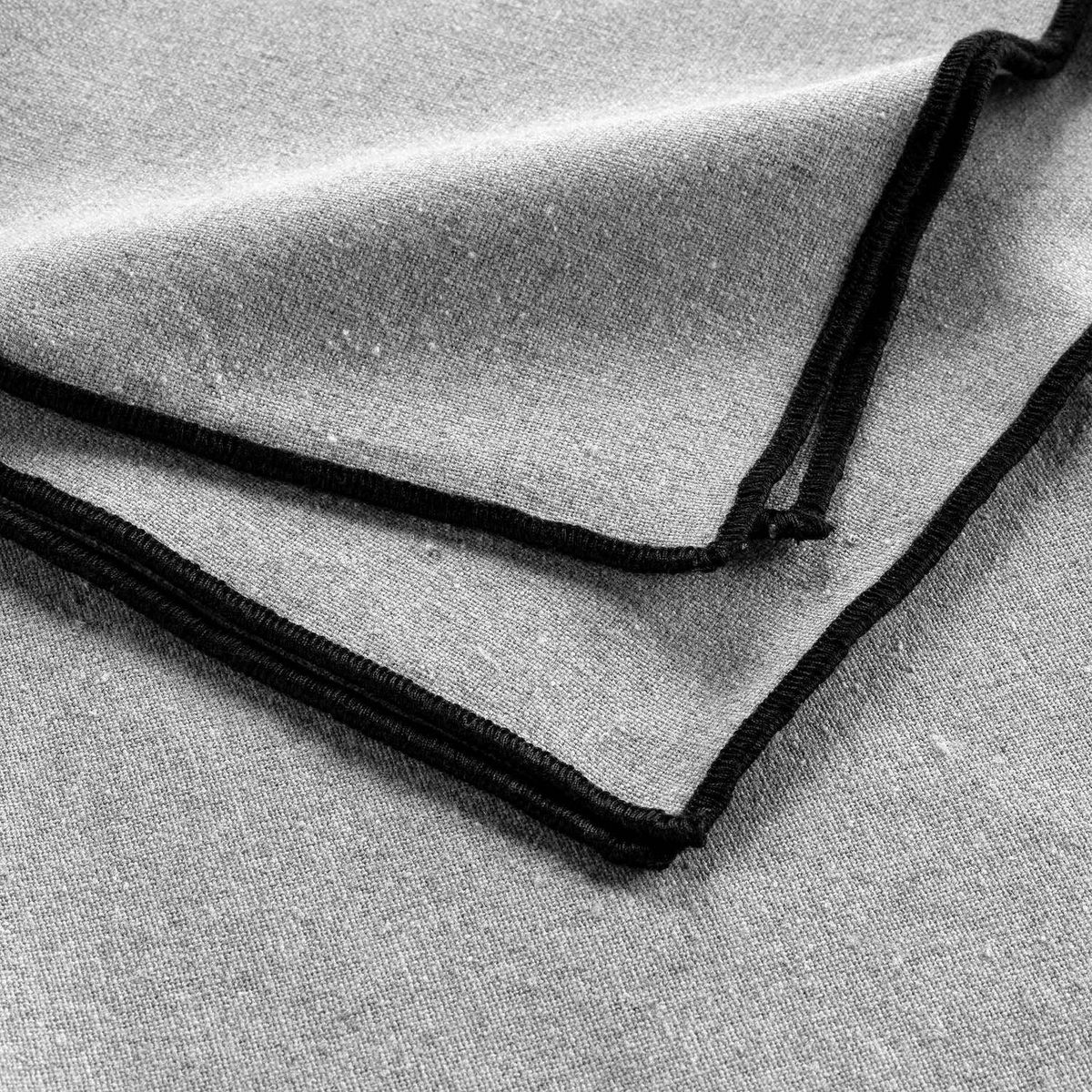 Douceur d'Intérieur Lot de 3 serviettes de table en coton recyclé Anaïs