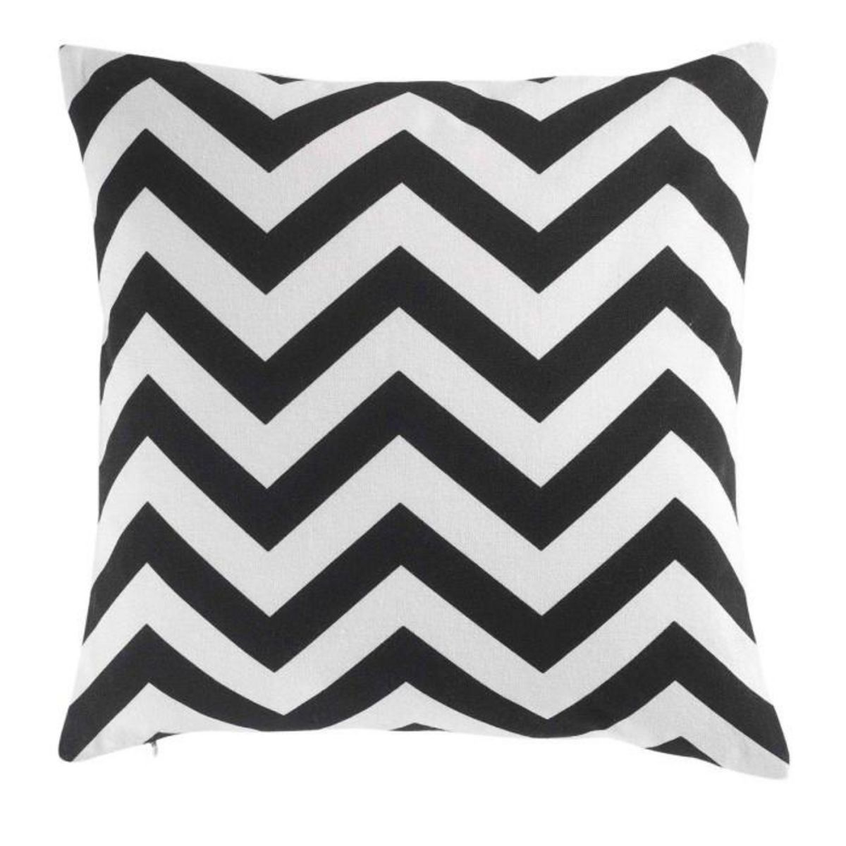 Paris Prix Housse de Coussin  Zola  40x40cm Noir & Blanc