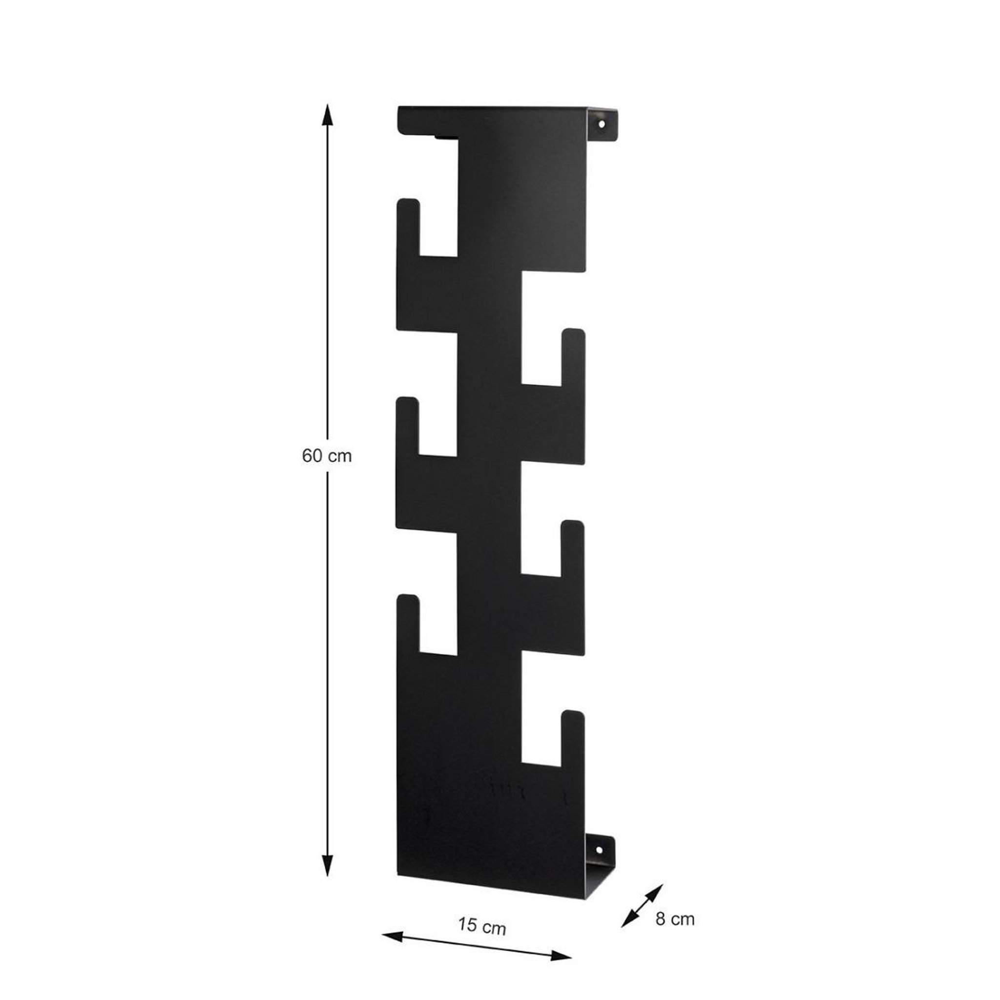 Voir la diapositive 5 : Paris Prix Patère murale design  6 crochets  60cm noir