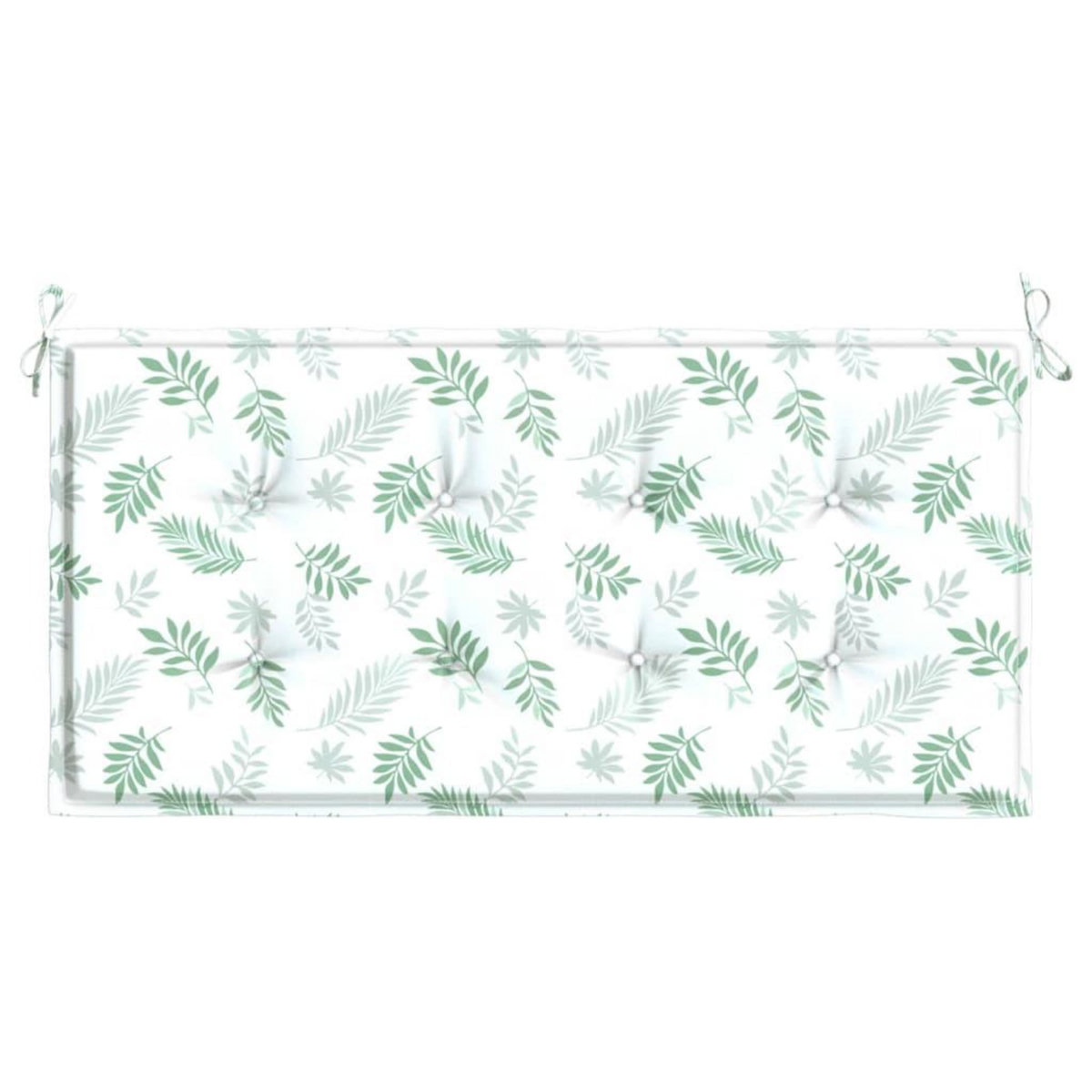 VIDAXL Coussin de banc de jardin motif de feuilles 120x50x3 cm