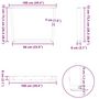 Voir la diapositive 6 : VIDAXL Pieds de table a manger forme de V 3 pcs blanc 100x(72-73,3) cm