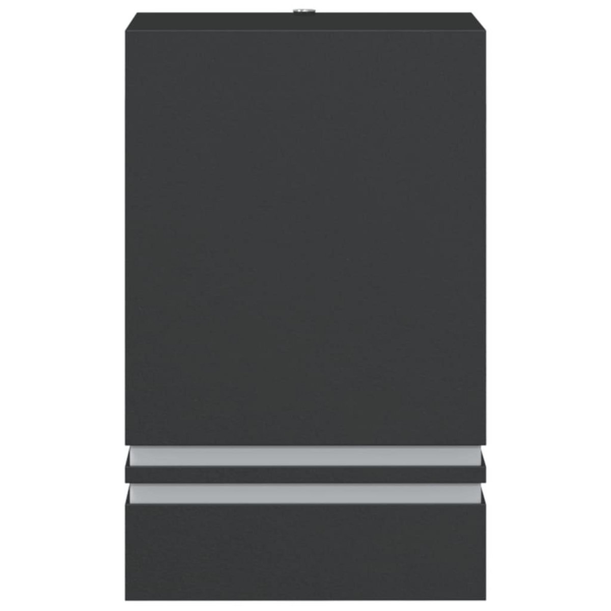 VIDAXL Appliques murales d'exterieur 2 pcs noir acier inoxydable