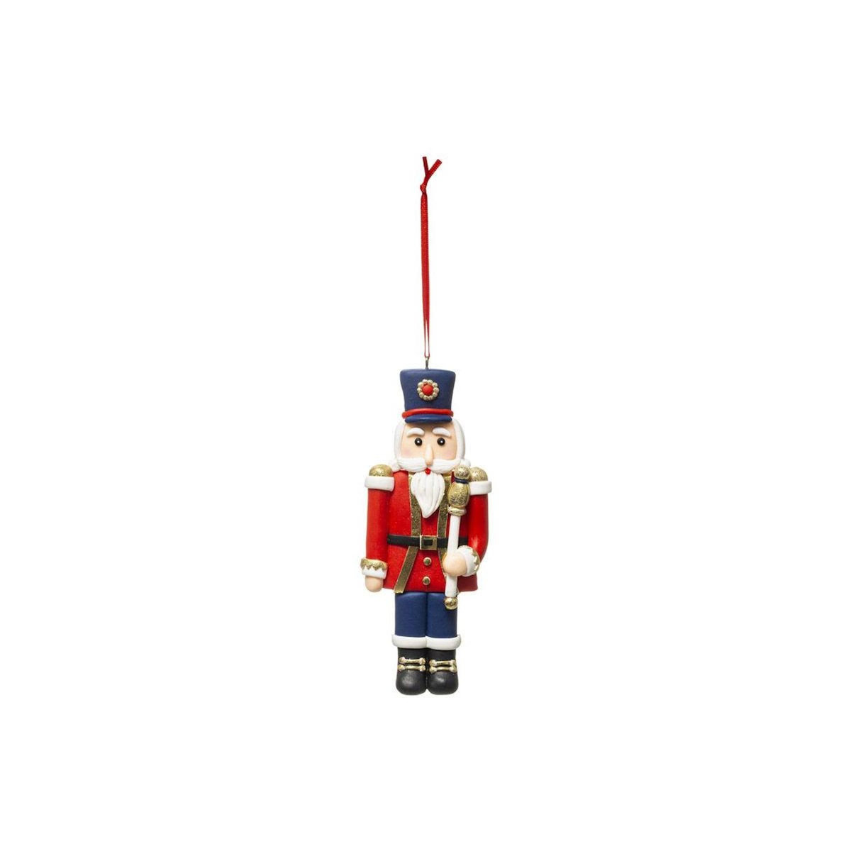 FEERIC LIGHT & CHRISTMAS Sujet de Noël Casse Noisette  La Piste  15cm Rouge