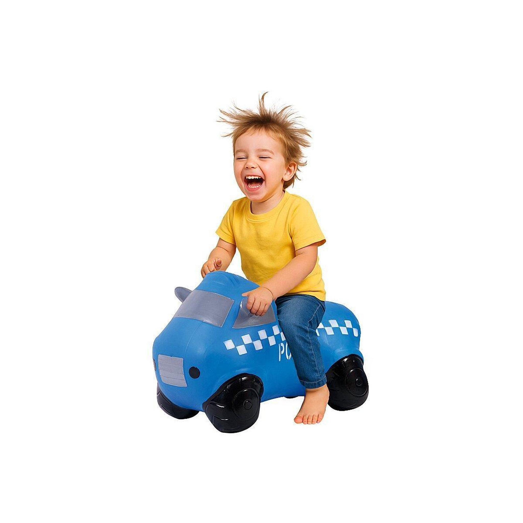 Voir la diapositive 3 : Jamara Voiture rebondissante police truck hoppydoo avec pompe