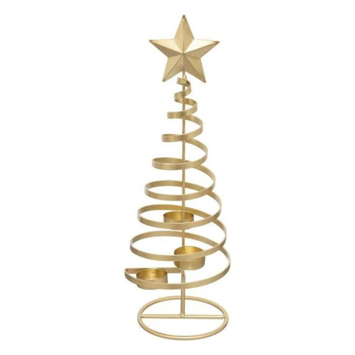 ATMOSPHERA Photophore Sapin en Métal  Soir de Noël  40cm Or