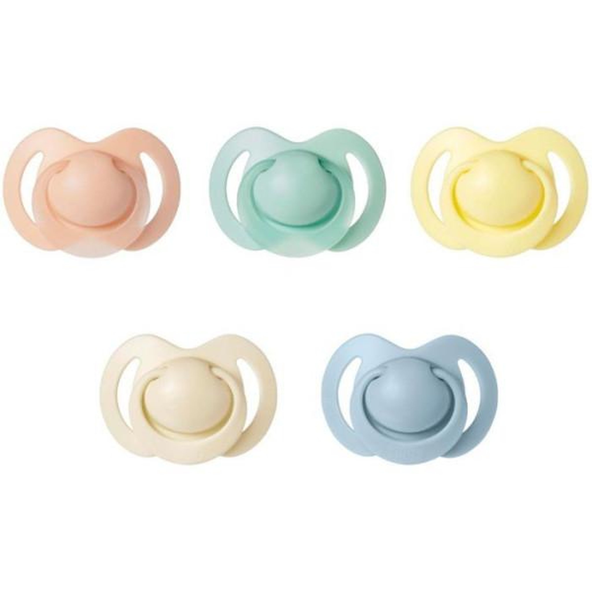 NUBY Lot de 5 sucettes orthodontiques - NUBY - Silicone - 6-18 mois - Multicolore