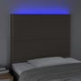 Voir la diapositive 3 : VIDAXL Tete de lit a LED Taupe 100x5x118/128 cm Tissu