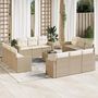 Voir la diapositive 1 : VIDAXL Salon de jardin avec coussins 13 pcs beige resine tressee