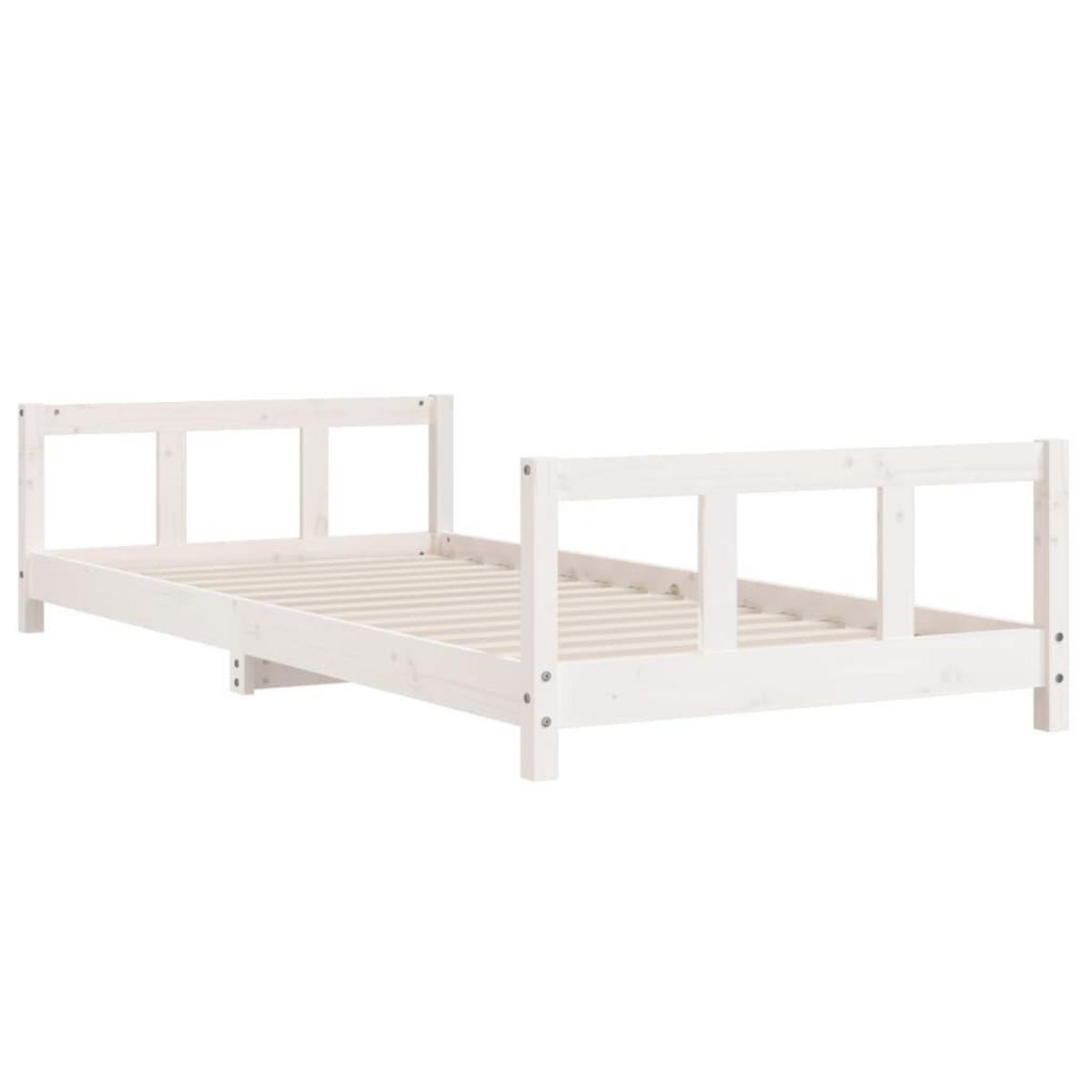 VIDAXL Cadre de lit pour enfants blanc 90x190 cm bois de pin massif