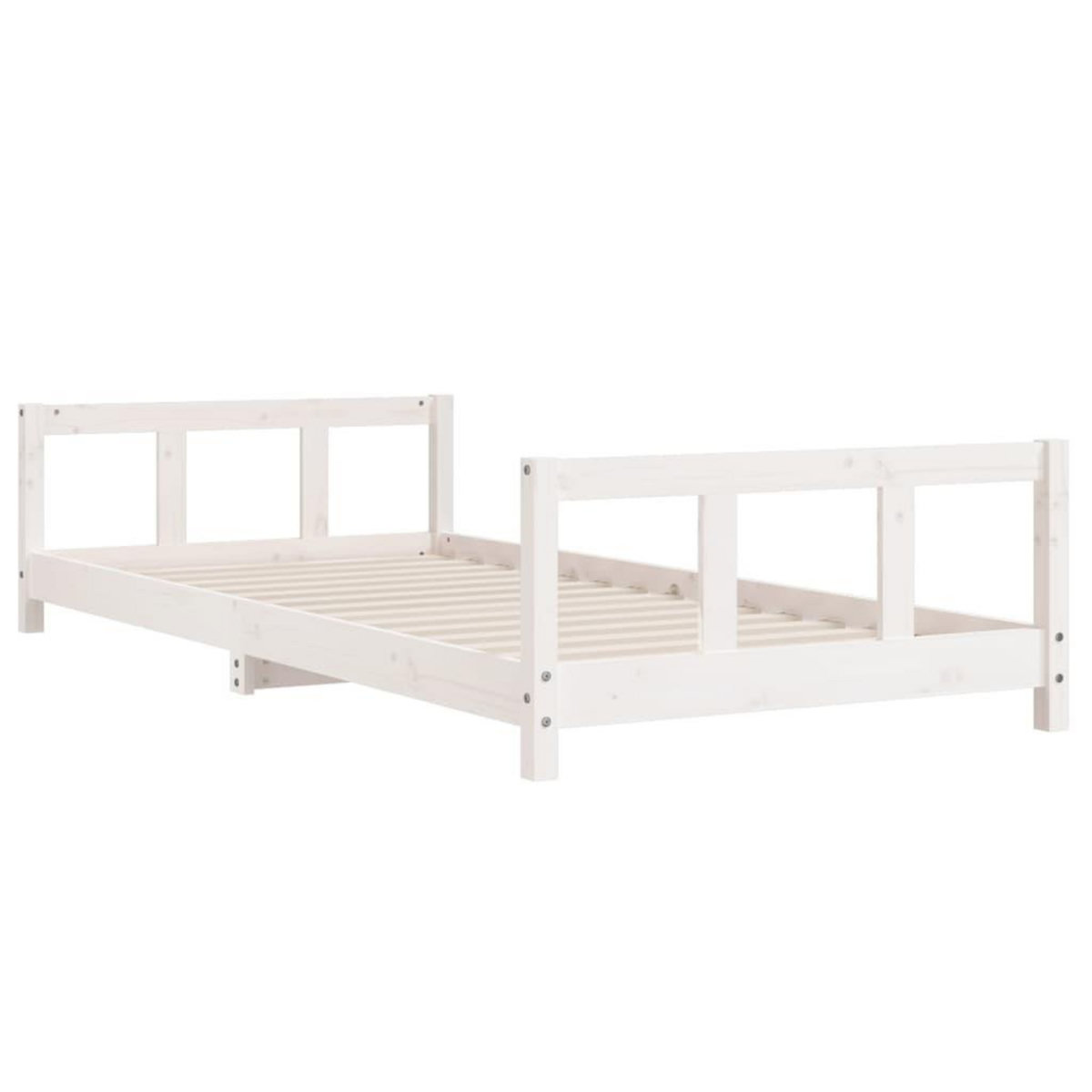 VIDAXL Cadre de lit pour enfants blanc 90x190 cm bois de pin massif