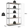 Voir la diapositive 3 : EUROSPEN Etagère de rangement modulable et polyvalente pour atelier, garage, cave... Charge Lourde max 875kg -180x120x40cm - Gris