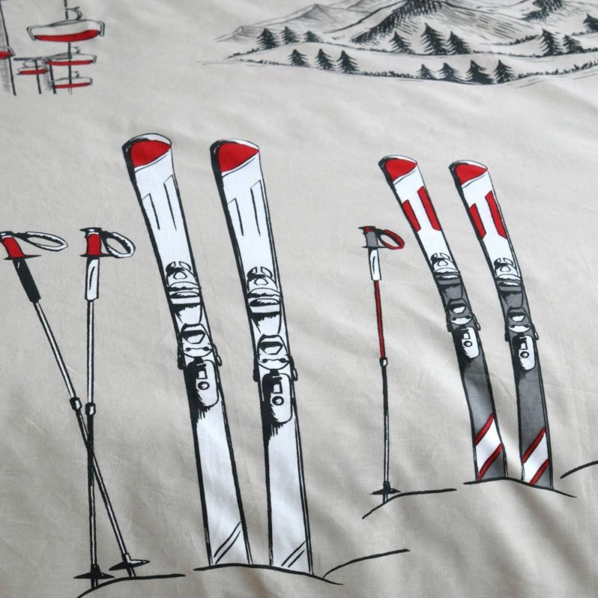 STOF Housse de couette 240x220 ALPES + 2 taies coton 57 fils